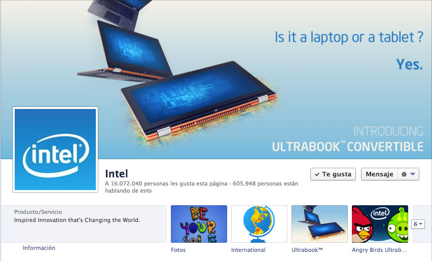 Intel Facebook FanPage